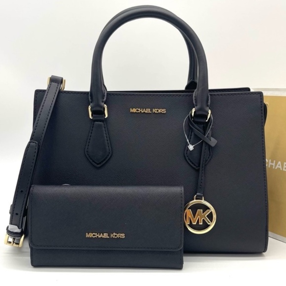 Michael Kors Sheila Medium Satchel Crossbody Bag & Trifold Wallet - Picture 2 of 12
